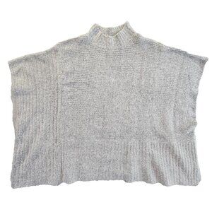 Beautiful Noman Poncho Sweater Women's One Size Gray‎ Bohemian Chunky Knit EUC